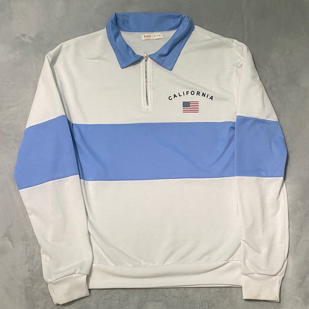 Blue and White Sweater